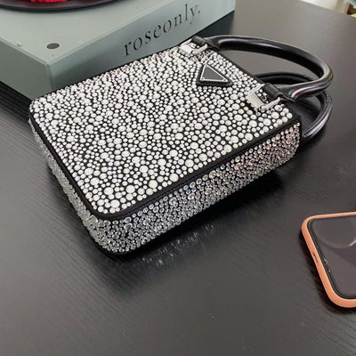 Bolso de Lujo con Diamantes y Cristales Swarovski de Un Hombro - Image 8
