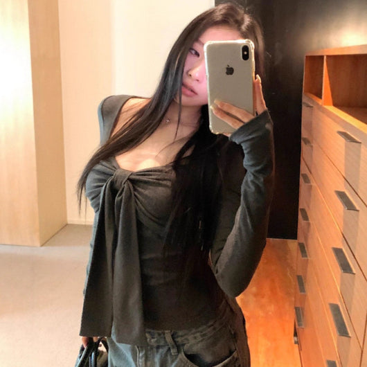 Blusa de Manga Larga con Moño para Otoño Invierno - Image 4