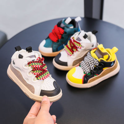 Tenis Infantiles Retro Estilo Pan - Diseño Versátil para Niños
