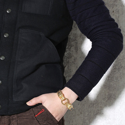 Pulsera de Acero Titanio con Cabeza de Dragón Dorado para Hombre - Image 16