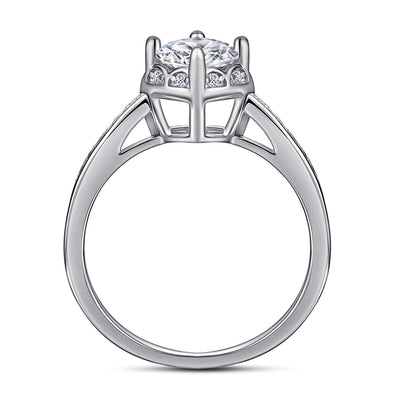 Anillo de Diamante Simulado con Micro Incrustaciones - Diseño Elegante y Moderno - Image 4
