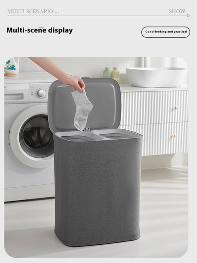 Canasta de Tela para Ropa Sucia con Tapa - Organizador Multifunción - Image 11
