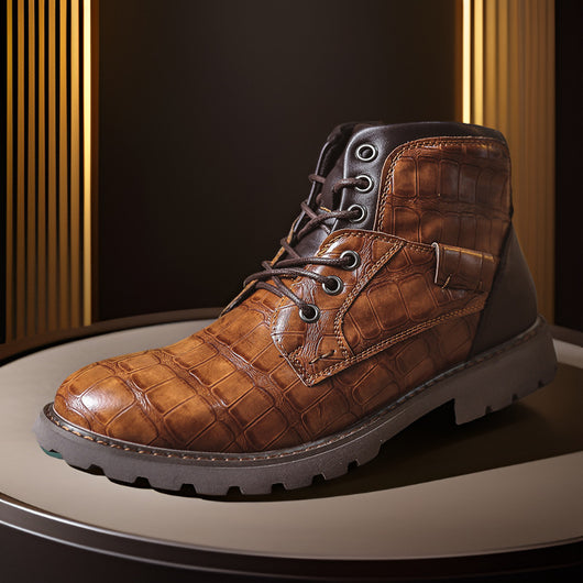Botas de Cuero Retro con Cierre Lateral para Aventuras Urbanas - Image 8