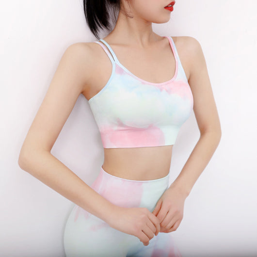 Conjunto Deportivo Tie-dye Cintura Alta sin Costuras para Yoga y Running - Image 12