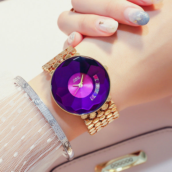 Reloj de Acero Inoxidable Chapado Cuarzo Elegancia Europea