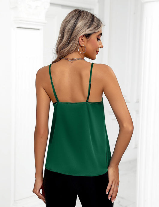 Blusa Tipo Tank Top de Seda con Tirantes Ajustables para Mujer - Image 9