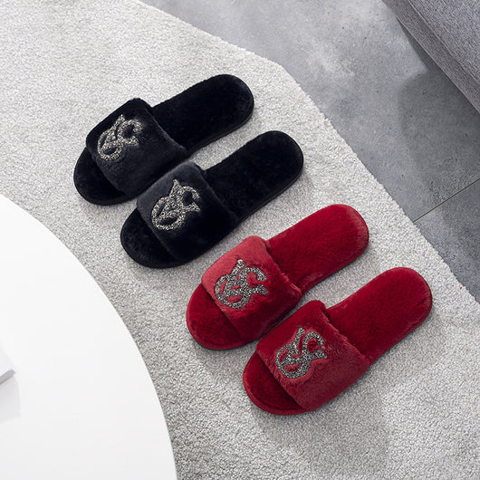 Pantuflas Cálidas de Algodón con Diamantes Brillantes para el Hogar - Image 5