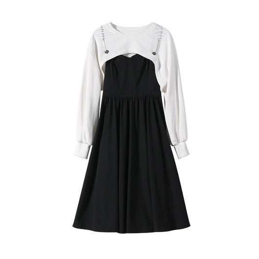 Vestido Midi de Dos Piezas con Cadena de Perlas - Image 12