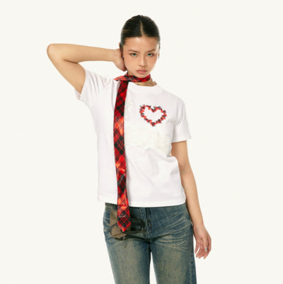 Blusa Casual de Algodón con Bordado de Amor - Image 6