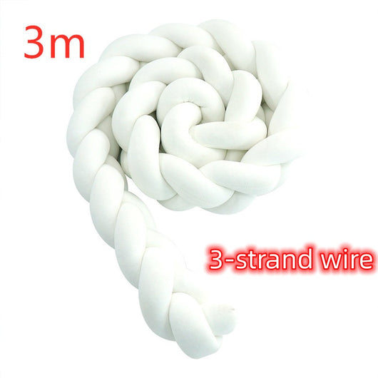 Protectores de Cuna Trenzados Alargados con Almohada Decorativa - Image 76