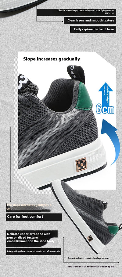 Zapatillas Deportivas Tejidas con Alzas Invisibles para Hombre - Image 20