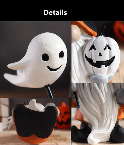 Adorno Miniatura de Resina: Elfo Mago Calabaza Halloween - Image 8