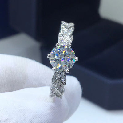 Anillo Cupido Chapado en Plata con Diamantes Moussand - Image 12