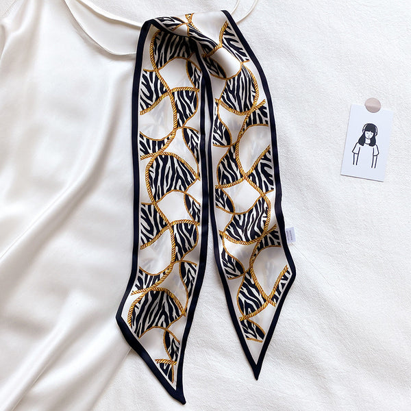 Pañuelo Largo Estampado Leopardo - Accesorio de Seda para Mujer - Image 3