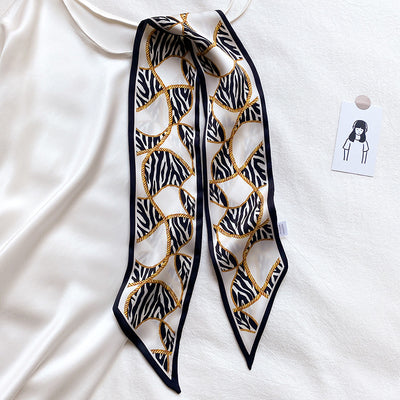 Pañuelo Largo Estampado Leopardo - Accesorio de Seda para Mujer - Image 3