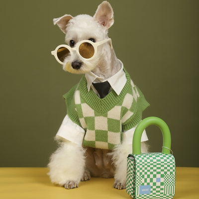 Suéter Cuadriculado para Mascotas Otoño e Invierno - Image 11
