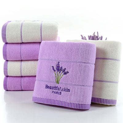 Toalla de Baño de Algodón Puro Perfumada con Lavanda - Image 9