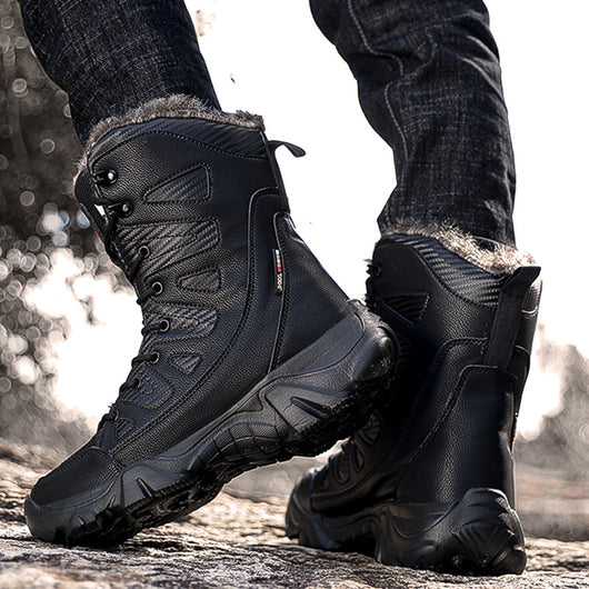 Botas de Invierno Forradas en Algodón con Forro Polar - Caña Alta Cálidas