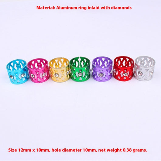Anillos para Cabello y Pelucas con Joyas - Set de 7 Colores en Aluminio - Image 4
