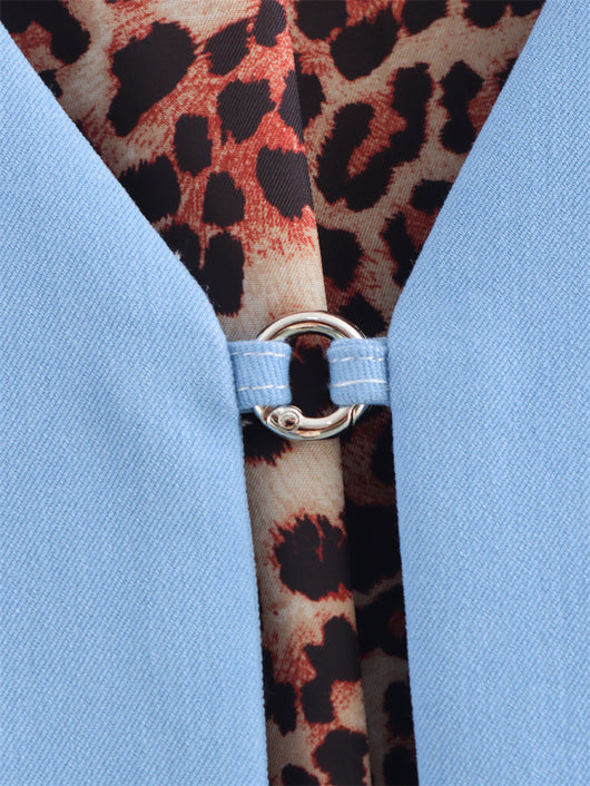 Chaleco Denim Elástico de Color Liso sin Mangas - Versátil y Moderno - Image 9
