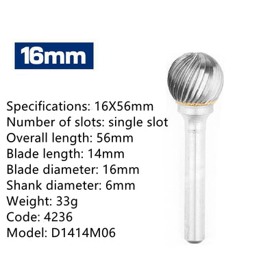 Cabezal de Amoladora Eléctrica de Acero Tungsteno Tipo D con Bola - Image 10
