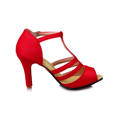 Sandalias Romanas Talla Grande con Tacón Alto y Cortes Laterales - Image 28