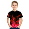 Camiseta Infantil Estampado Llamas 3D en Tres Colores