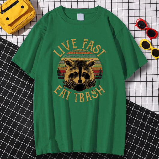 Playera Hombre Estilo Urbano Live Fast Eat Trash - Image 3