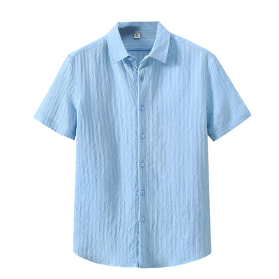 Camisa Protección Solar Hombre Algodón Transpirable Suelta - Image 5