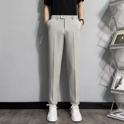 Pantalones Casuales Coreanos Rectos Antirruga de Corte Moderno - Image 15