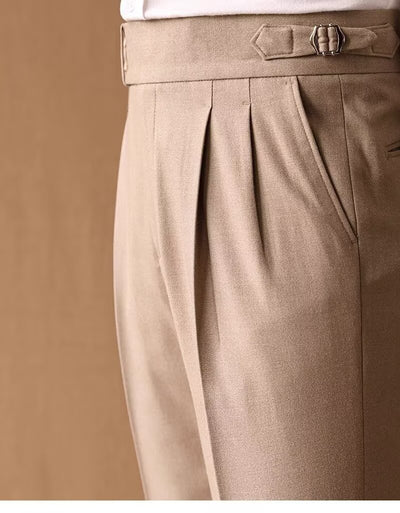 Pantalones de Invierno Rectos Cintura Alta para Hombre con Hebillas Parisinas - Image 25