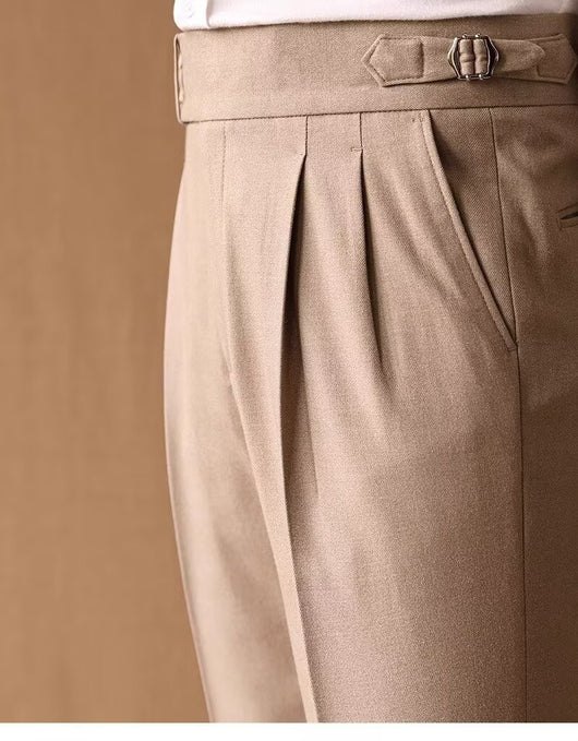 Pantalones de Invierno Rectos Cintura Alta para Hombre con Hebillas Parisinas - Image 25