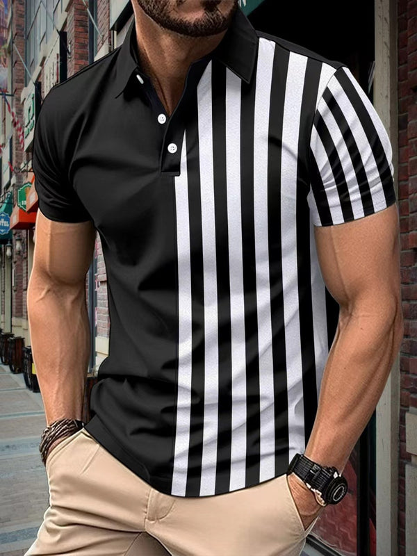 Polo Ejecutivo con Estampado a Rayas para Hombre - Image 6