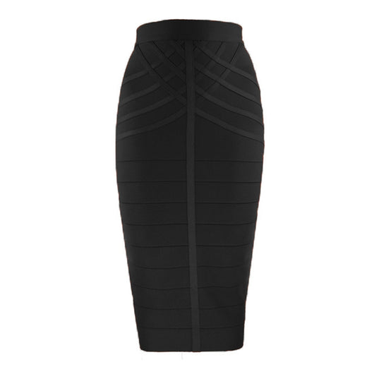 Falda Bandage Cintura Alta Rayas con Diseño Ajustado - Image 12