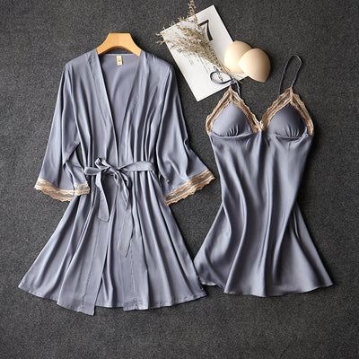 Pijama Sexy de Primavera y Otoño para Mujer - Conjunto de Dos Piezas con Tirantes - Image 6
