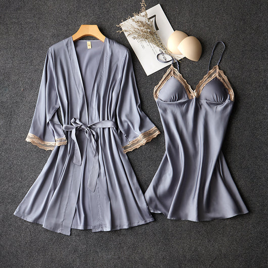 Pijama Sexy de Primavera y Otoño para Mujer - Conjunto de Dos Piezas con Tirantes - Image 6