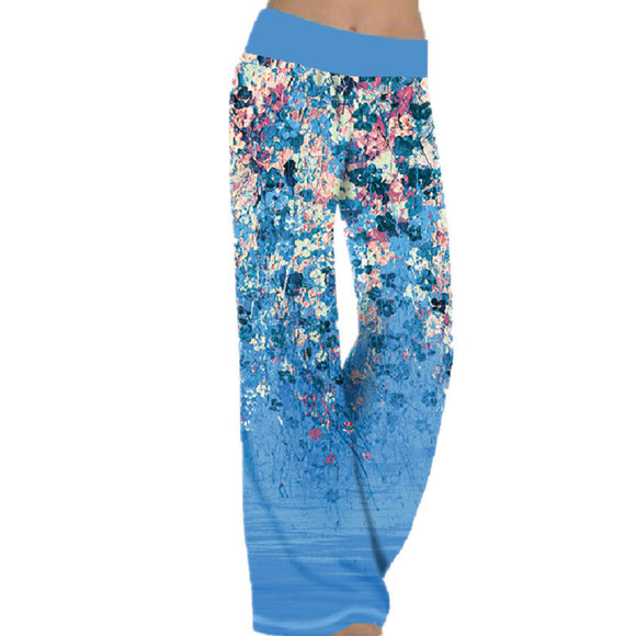 Pantalones Yoga Anchos con Estampado - Ropa Deportiva Suelta para Mujer