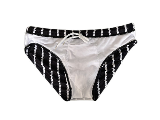 Traje de Baño Deportivo Rayas Verticales Cintura Baja para Competencia - Image 10