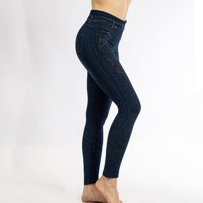 Leggins de Algodón Elasticidad Cuádruple con Control de Abdomen - Image 24