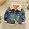 Chaqueta Infantil Acolchada con Cuello de Piel Estilo Coreano