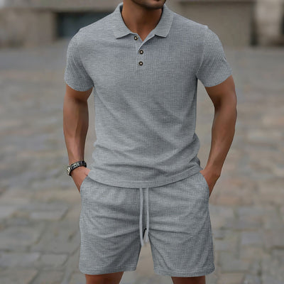 Saco Casual de Manga Corta con Textura Jacquard para Hombre - Image 2