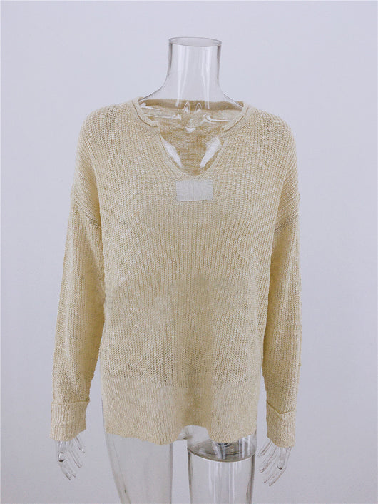Suéter Holgado de Acrílico para Otoño e Invierno - Image 17