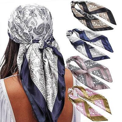 Pañuelo de Seda Estampado Cuadrado - Image 123