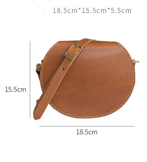 Bolsa Bandolera Retro de Cuero Vacuno Curtido Natural para Personalizar - Image 10