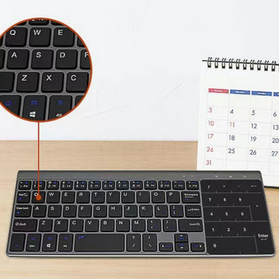 Teclado Inalámbrico Bluetooth Mini 2 con Touchpad y Ratón Integrado