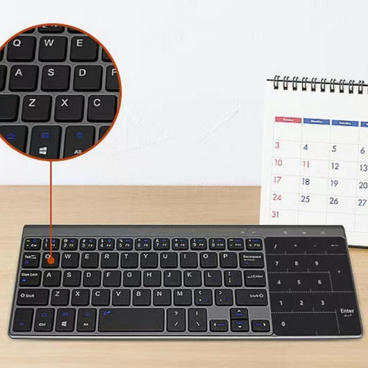 Teclado Inalámbrico Bluetooth Mini 2 con Touchpad y Ratón Integrado
