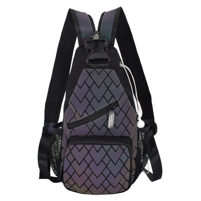 Mochila Geométrica Luminosa Phantom - Bolso de Hombro Versátil Unisex - Image 5
