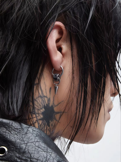 Aretes de Acero Inoxidable con Borlas para Hombre - Diseño Versátil y Moderno - Image 8