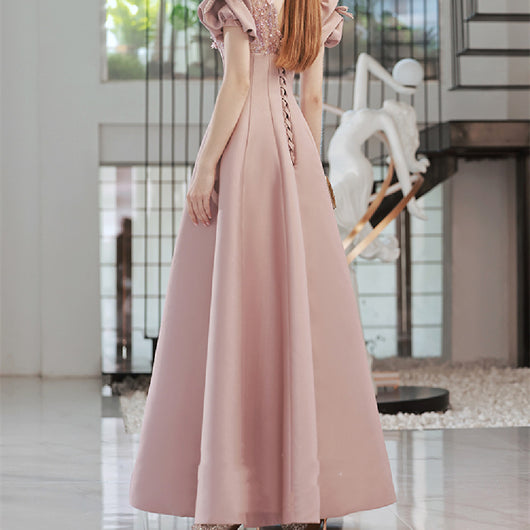 Vestido Elegante con Mangas Abullonadas para Mujer - Image 4