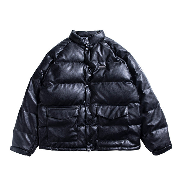 Chaqueta Acolchada de Diseño para Hombre con Cuello Alto